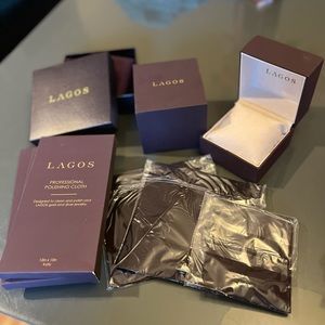 LAGOS boxes, dust bags and polishing cloths bundle